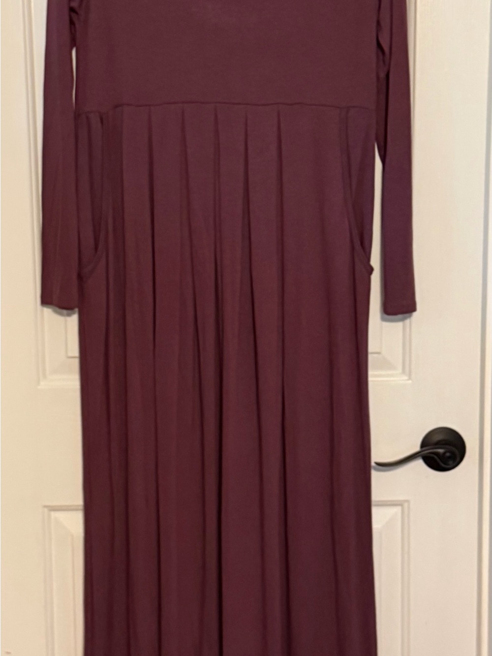 Zenana Outfitters Long Sleeve Mauve Maxi Dress